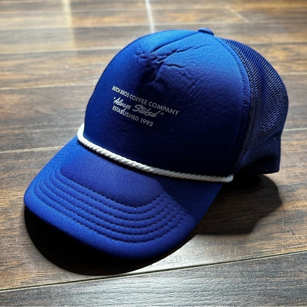 Dutch Bros Coffee ALways Stoked Blue Rope Brim Snapback Hat